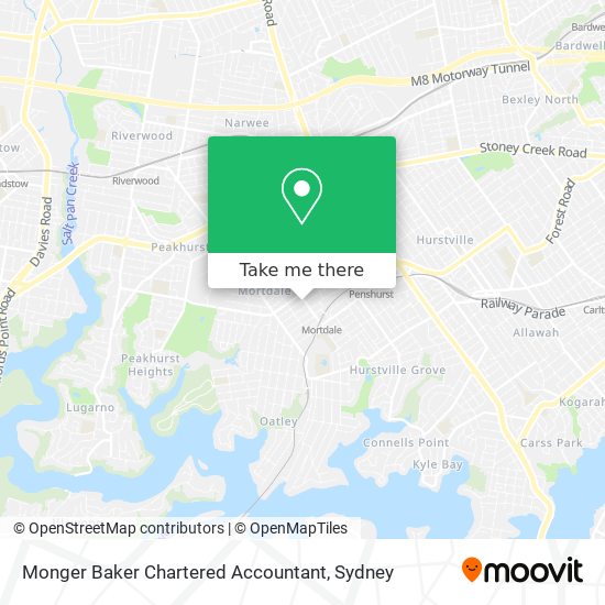 Monger Baker Chartered Accountant map