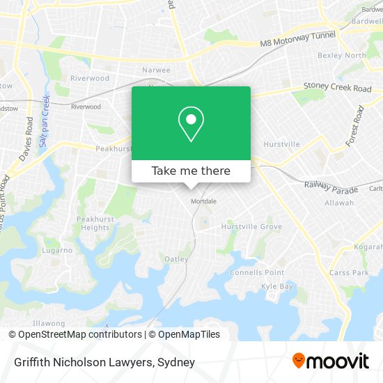 Griffith Nicholson Lawyers map