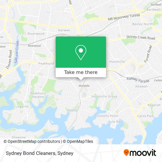 Sydney Bond Cleaners map