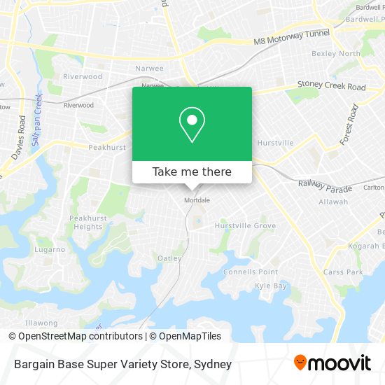 Bargain Base Super Variety Store map