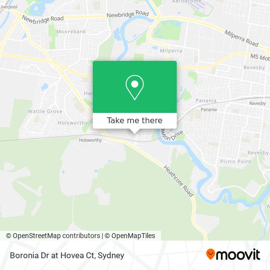 Boronia Dr at Hovea Ct map