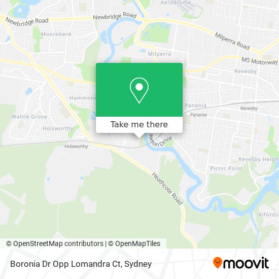 Boronia Dr Opp Lomandra Ct map