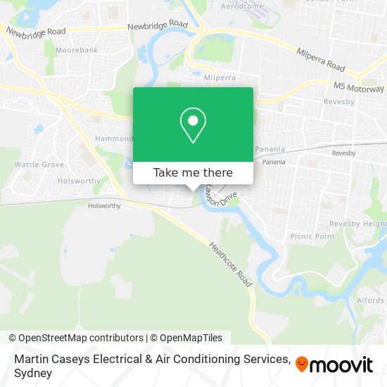 Martin Caseys Electrical & Air Conditioning Services map