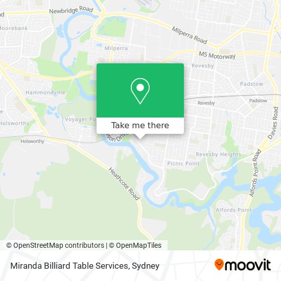 Miranda Billiard Table Services map