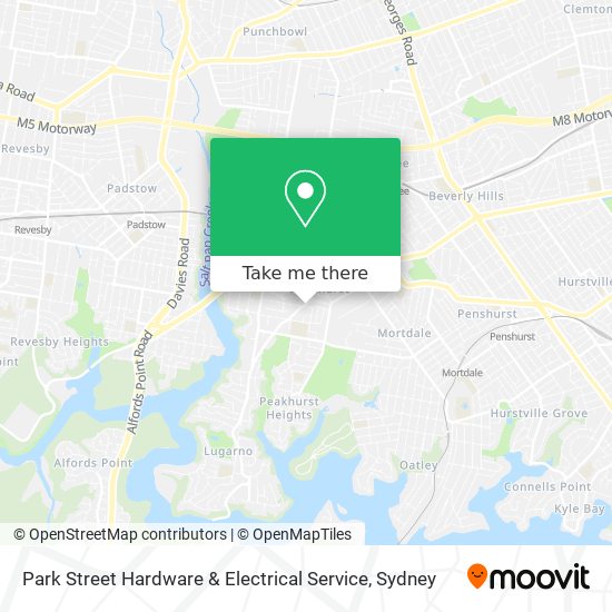 Mapa Park Street Hardware & Electrical Service