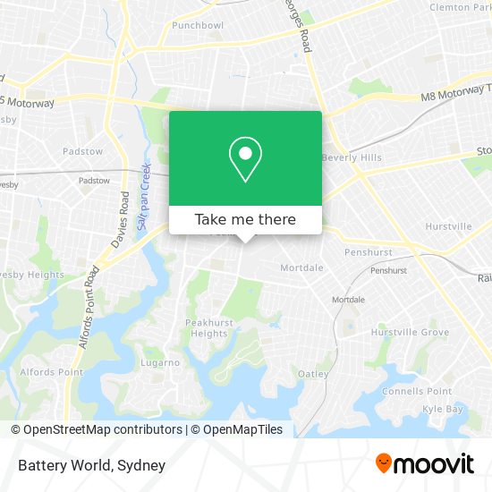 Battery World map