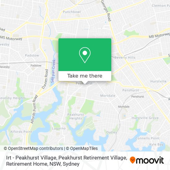Irt - Peakhurst Village, Peakhurst Retirement Village, Retirement Home, NSW map