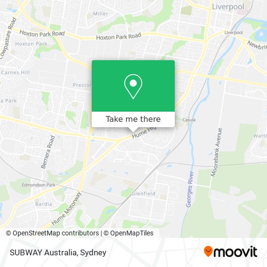 SUBWAY Australia map