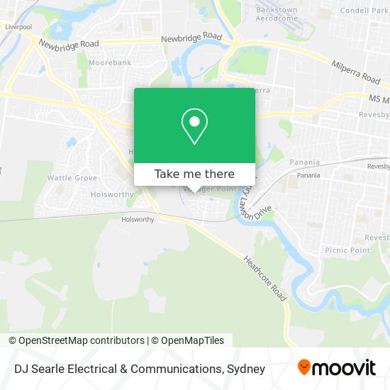 Mapa DJ Searle Electrical & Communications