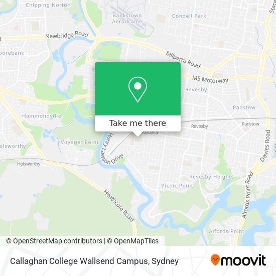 Mapa Callaghan College Wallsend Campus