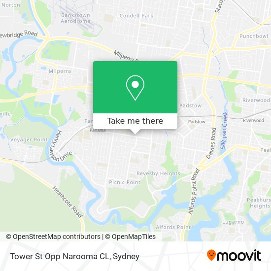 Tower St Opp Narooma CL map