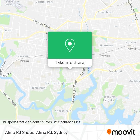 Alma Rd Shops, Alma Rd map