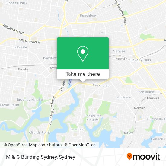 Mapa M & G Building Sydney