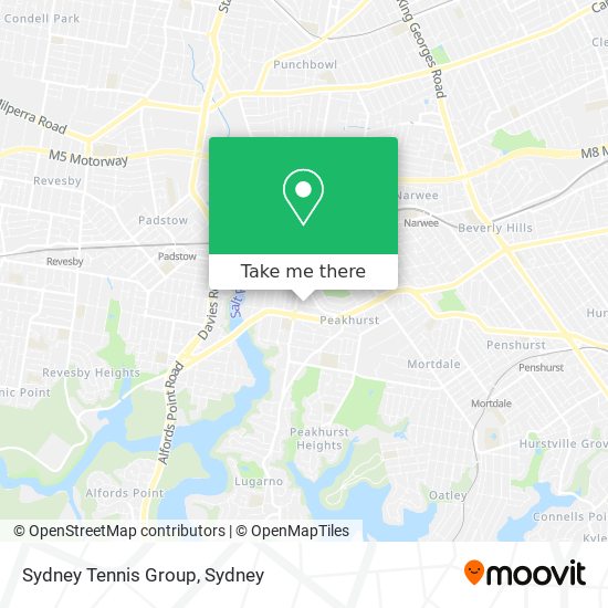 Sydney Tennis Group map