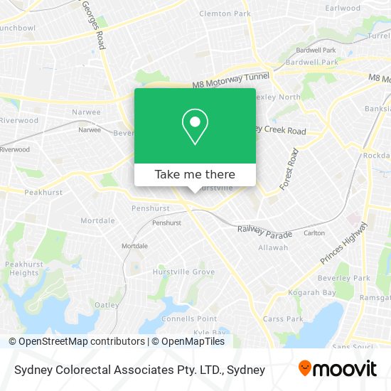 Mapa Sydney Colorectal Associates Pty. LTD.