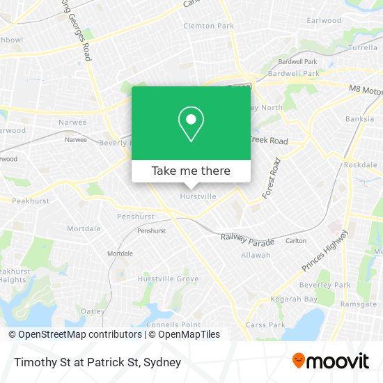 Mapa Timothy St at Patrick St