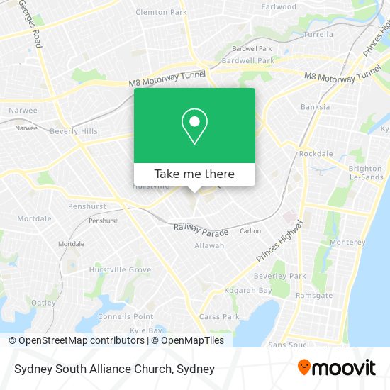 Mapa Sydney South Alliance Church