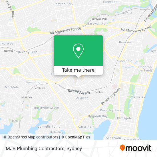 Mapa MJB Plumbing Contractors