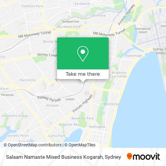 Mapa Salaam Namaste Mixed Business Kogarah