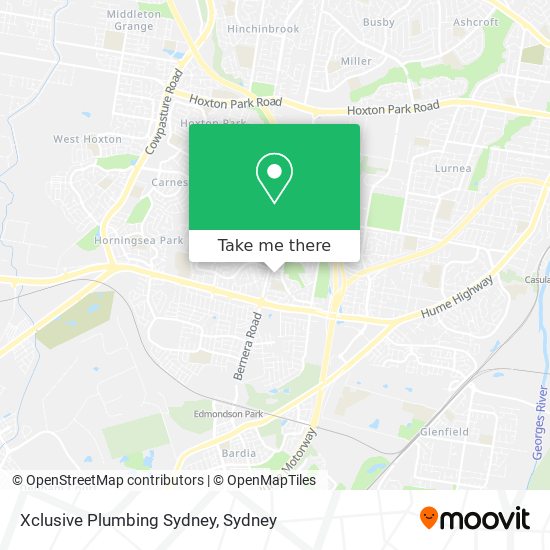 Mapa Xclusive Plumbing Sydney