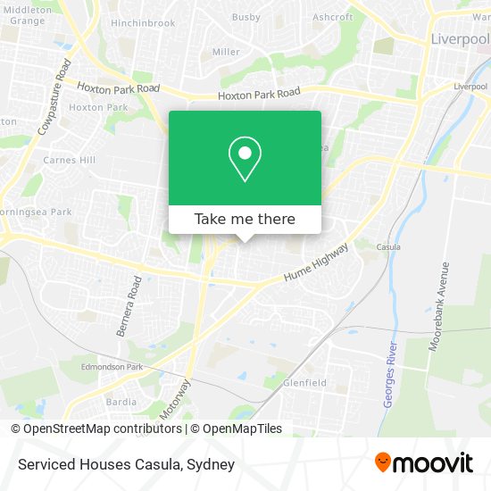 Serviced Houses Casula map