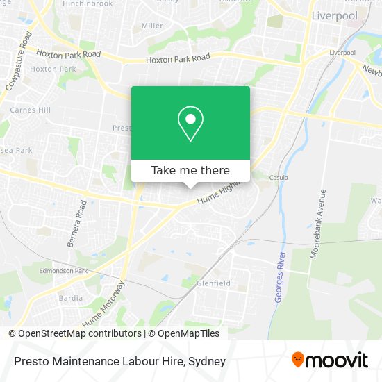 Presto Maintenance Labour Hire map