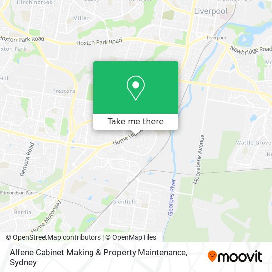 Alfene Cabinet Making & Property Maintenance map