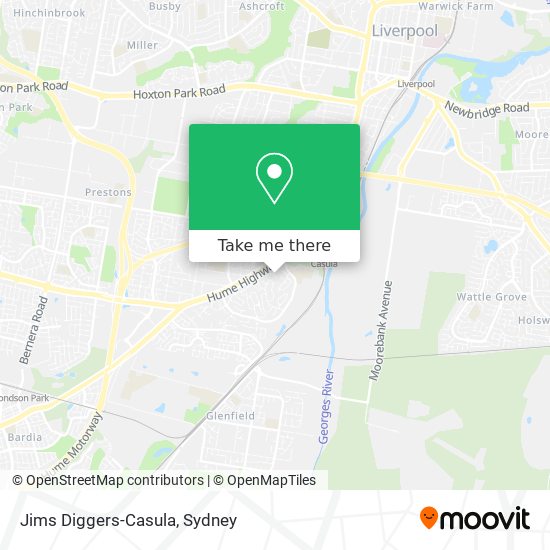 Mapa Jims Diggers-Casula