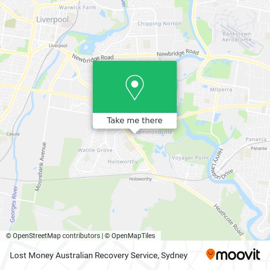 Lost Money Australian Recovery Service map