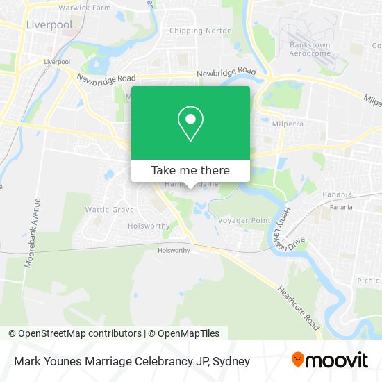 Mark Younes Marriage Celebrancy JP map