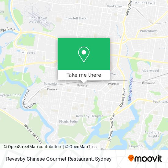 Mapa Revesby Chinese Gourmet Restaurant
