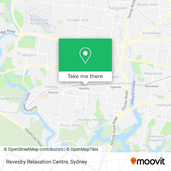Mapa Revesby Relaxation Centre