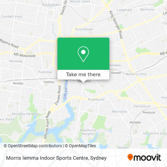 Morris Iemma Indoor Sports Centre map