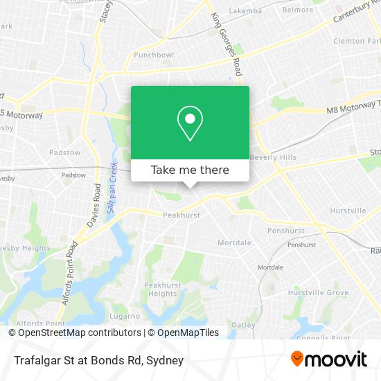 Mapa Trafalgar St at Bonds Rd
