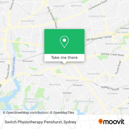 Switch Physiotherapy Penshurst map