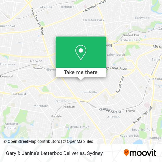 Gary & Janine's Letterbox Deliveries map