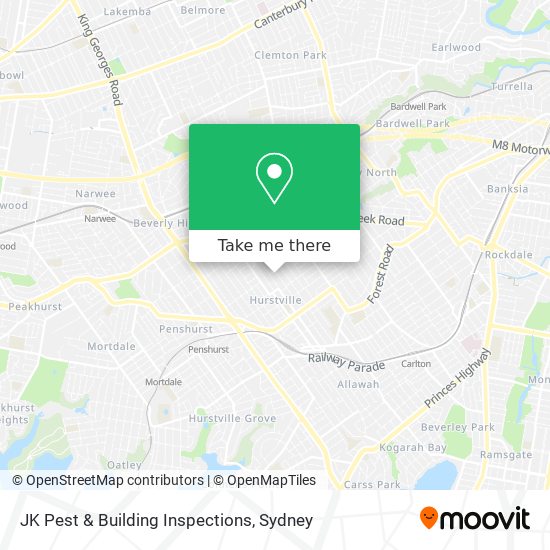 JK Pest & Building Inspections map