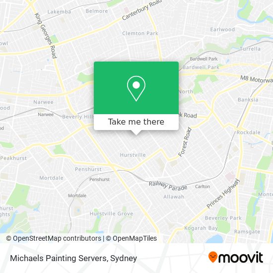Mapa Michaels Painting Servers