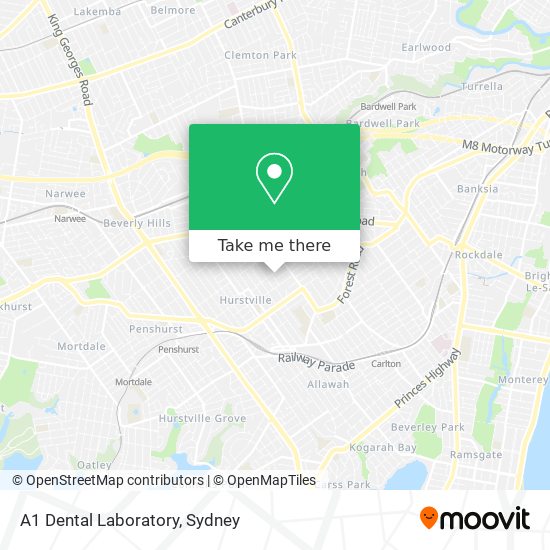 A1 Dental Laboratory map