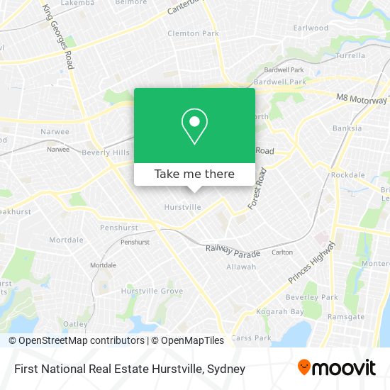 Mapa First National Real Estate Hurstville