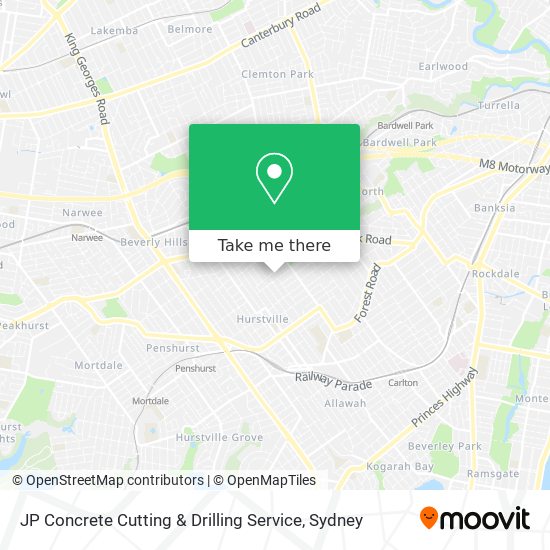 JP Concrete Cutting & Drilling Service map