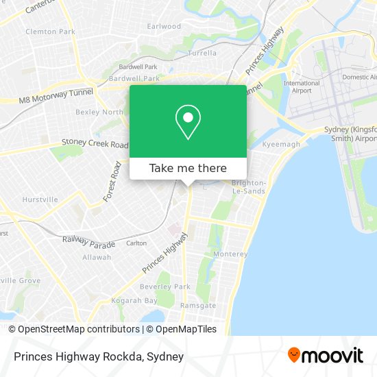 Princes Highway Rockda map