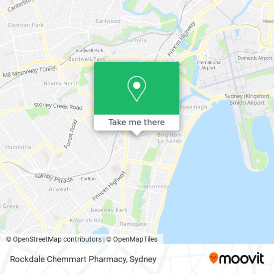 Mapa Rockdale Chemmart Pharmacy