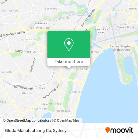 Mapa Gloda Manufacturing Co