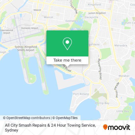 Mapa All City Smash Repairs & 24 Hour Towing Service