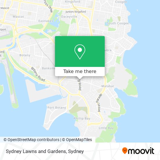 Sydney Lawns and Gardens map
