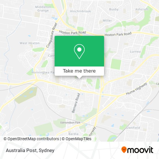 Mapa Australia Post