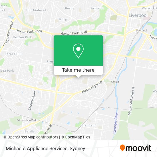 Mapa Michael's Appliance Services