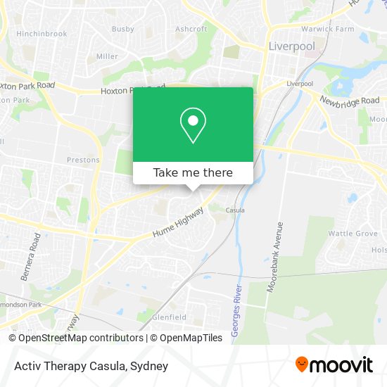 Activ Therapy Casula map