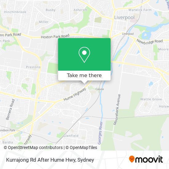 Kurrajong Rd After Hume Hwy map